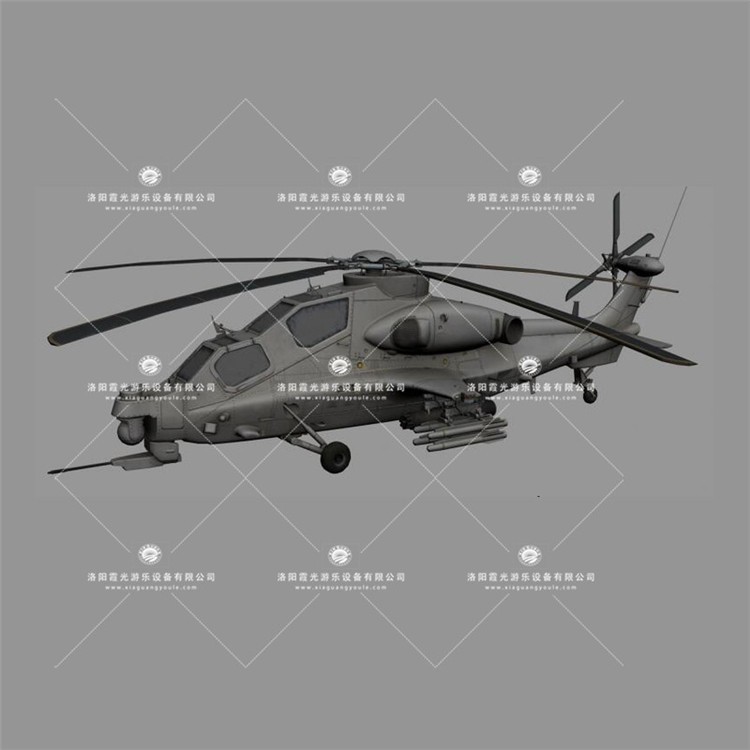 红古武装直升机3D模型